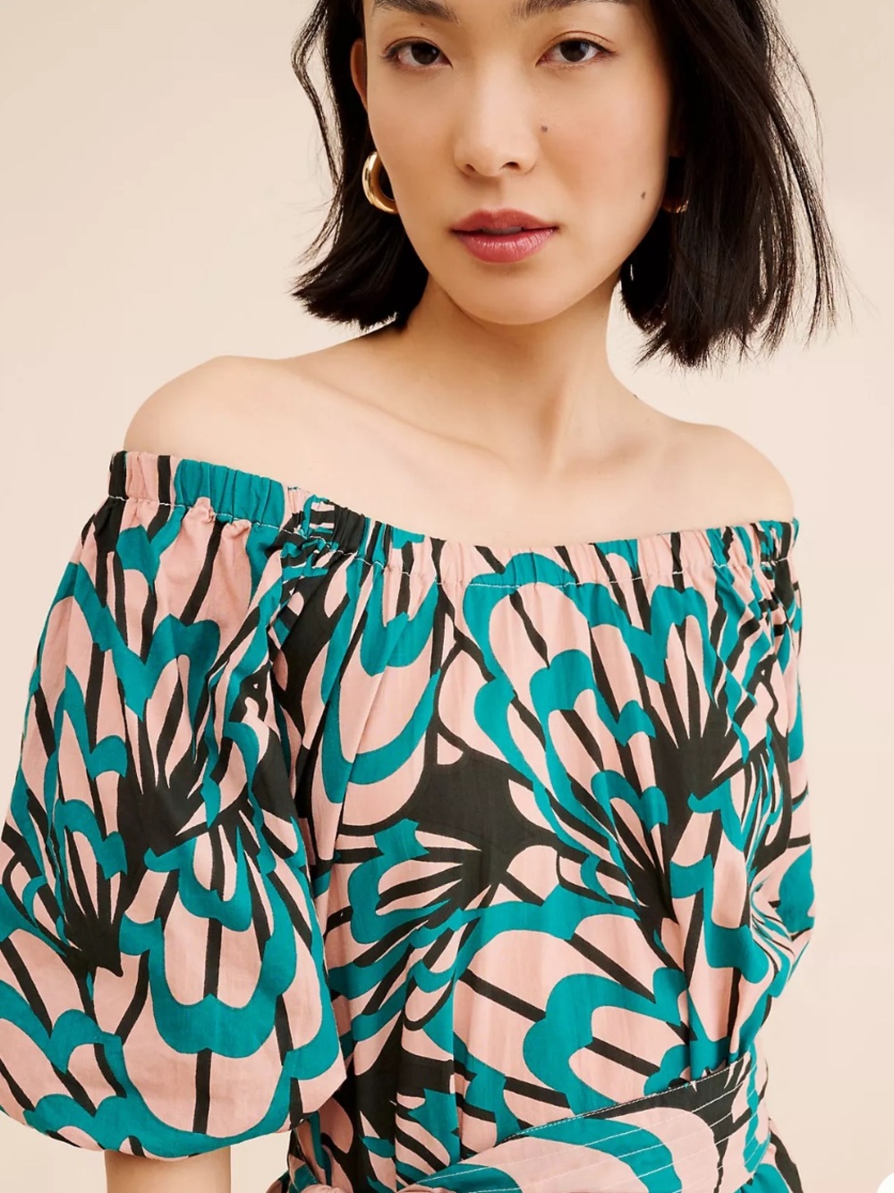 Anthropologie Mirth Capri Tie Abstract Print Cotton Maxi Dress Size Small - Picture 9 of 11